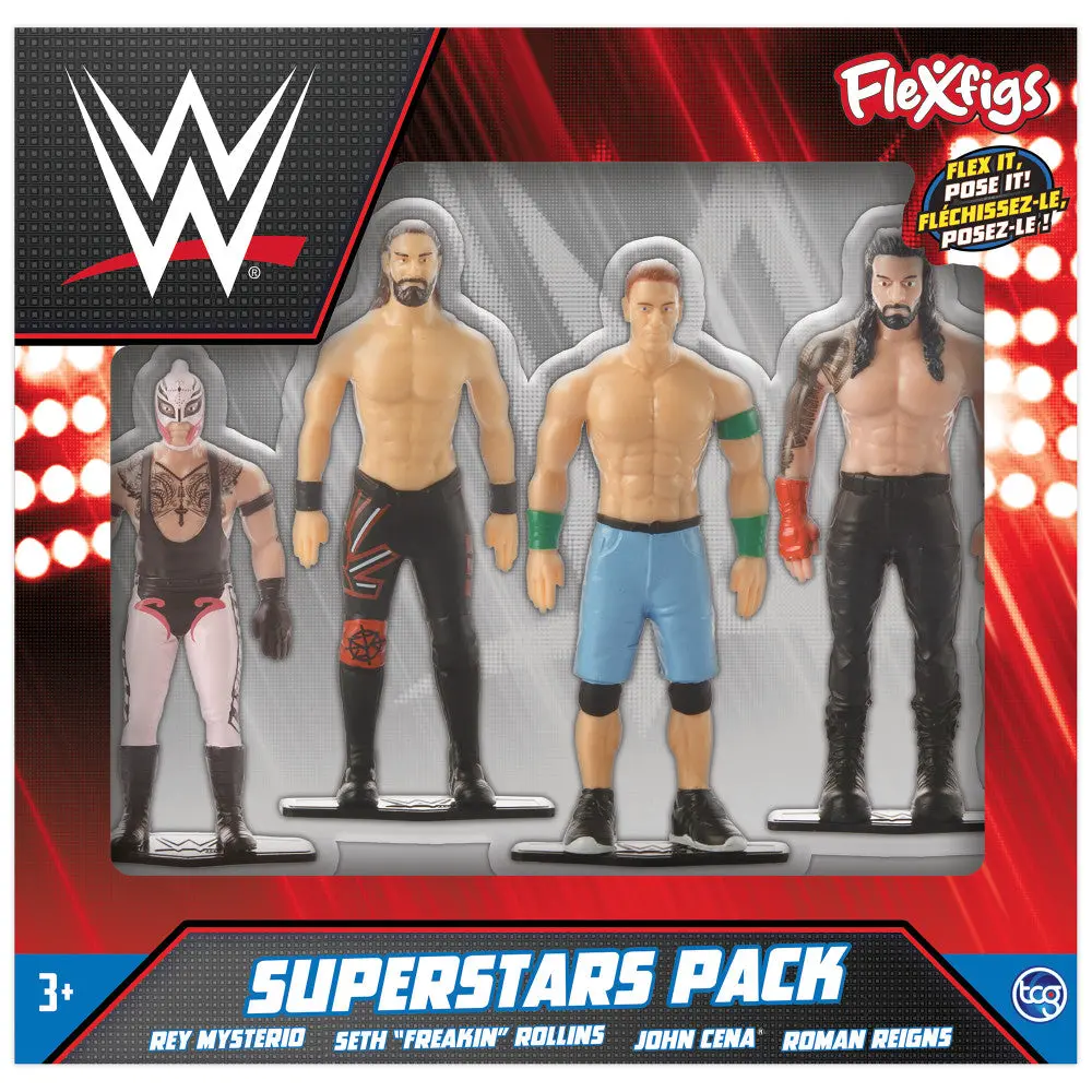 Flexfigs Wwe Superstars 4-Pack Articulated Wrestler Action Figures 2
