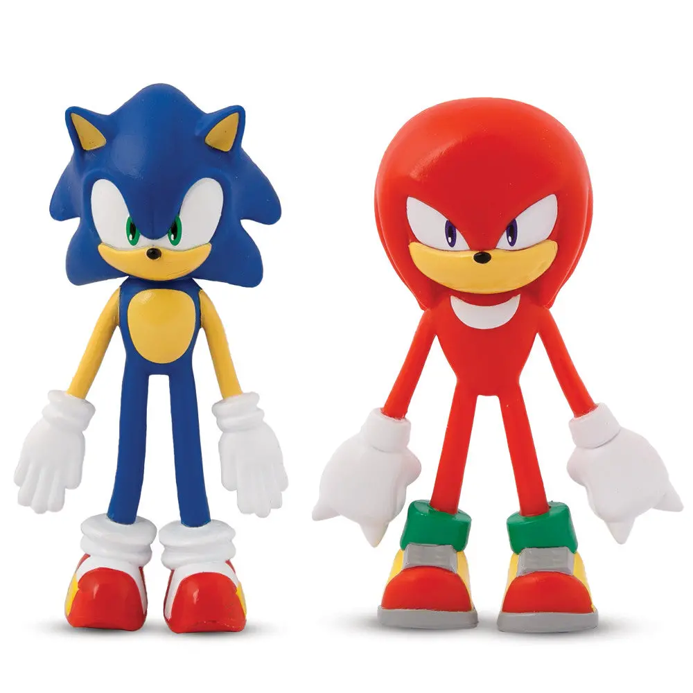 Flexfigs Sonic & Knuckles Articulated Action Figures - 2 Character Pack 1