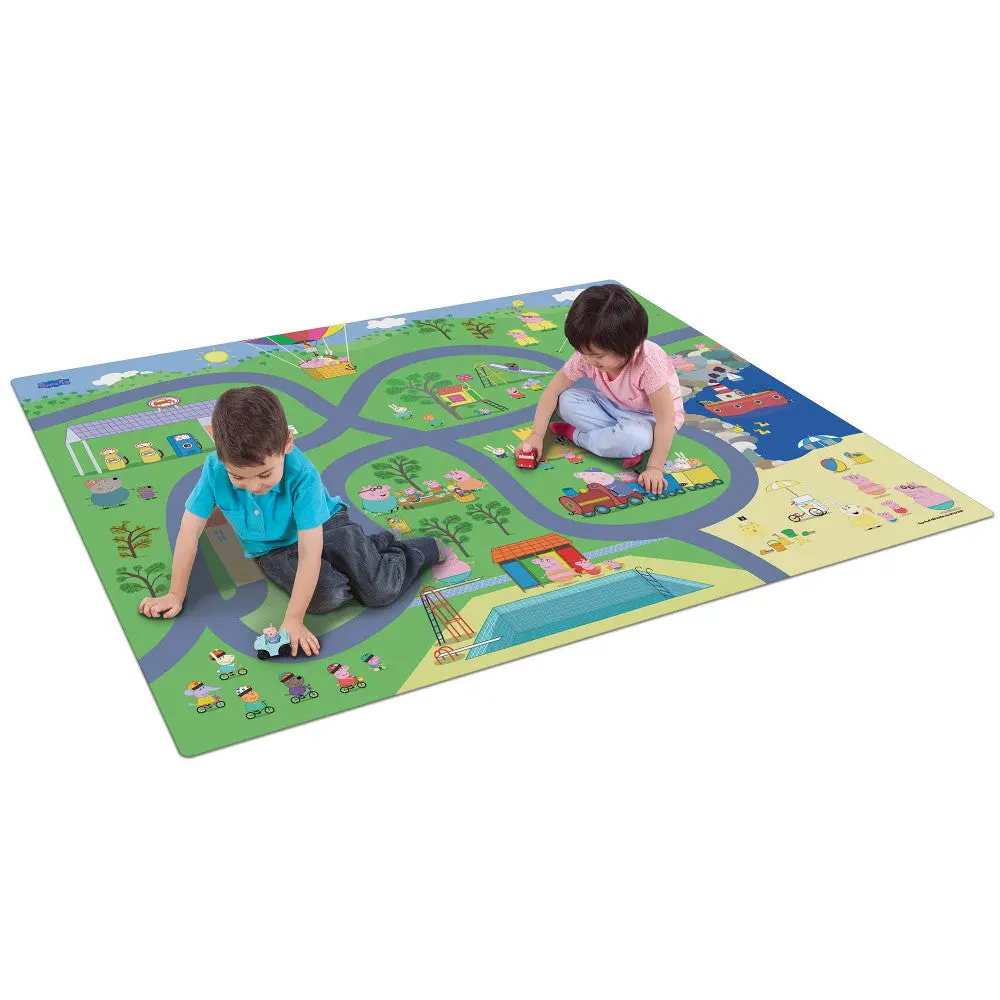 Imaginmat Peppa Pig Jumbo Floor Playmat With Toy Cars, 47 X 61 Inch 1