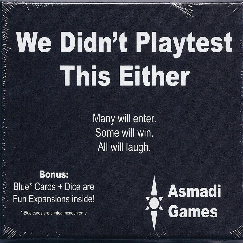 We Didn't Playtest This Either Standalone Or Expansion Card Game 1