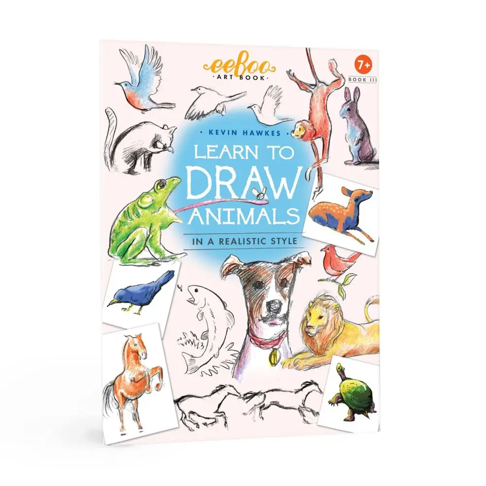 Kevin Hawkes Eeboo Learn To Draw Animals Art Book 1