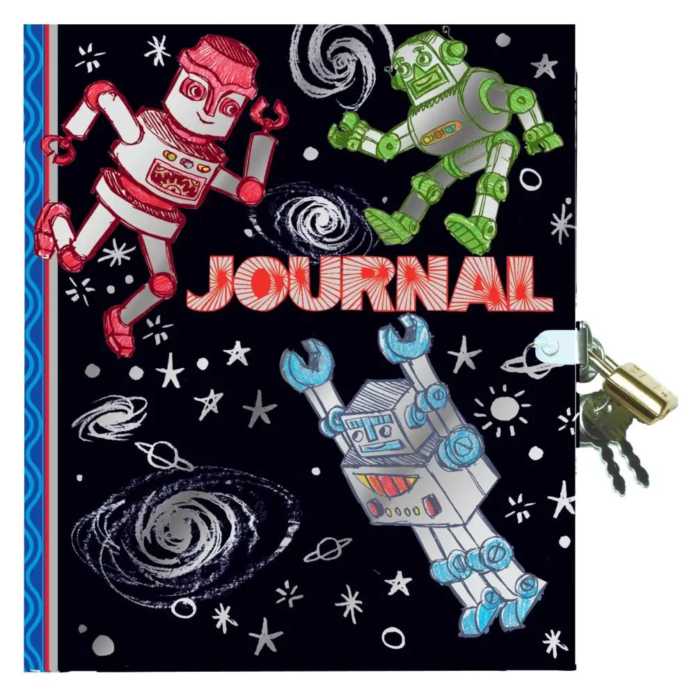Eeboo Silver Robots Collection Sketchbook For Kids - 60 Pages 1