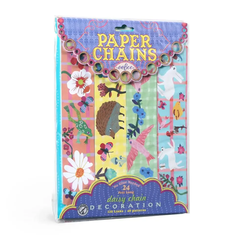 Eeboo Spring Collection Daisy Paper Chain Craft Kit - 120 Links 1