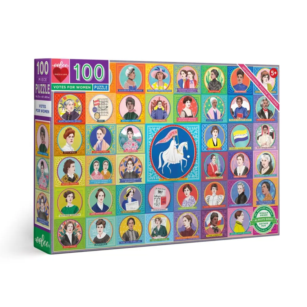 Eeboo Votes For Women 100-Piece Educational Jigsaw Puzzle 1
