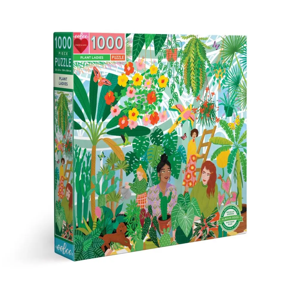 Eeboo Piece And Love Plant Ladies 1000-Piece Square Jigsaw Puzzle 1
