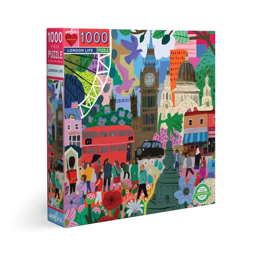 Eeboo Piece And Love London Life Jigsaw Puzzle - 1000 Pc 1