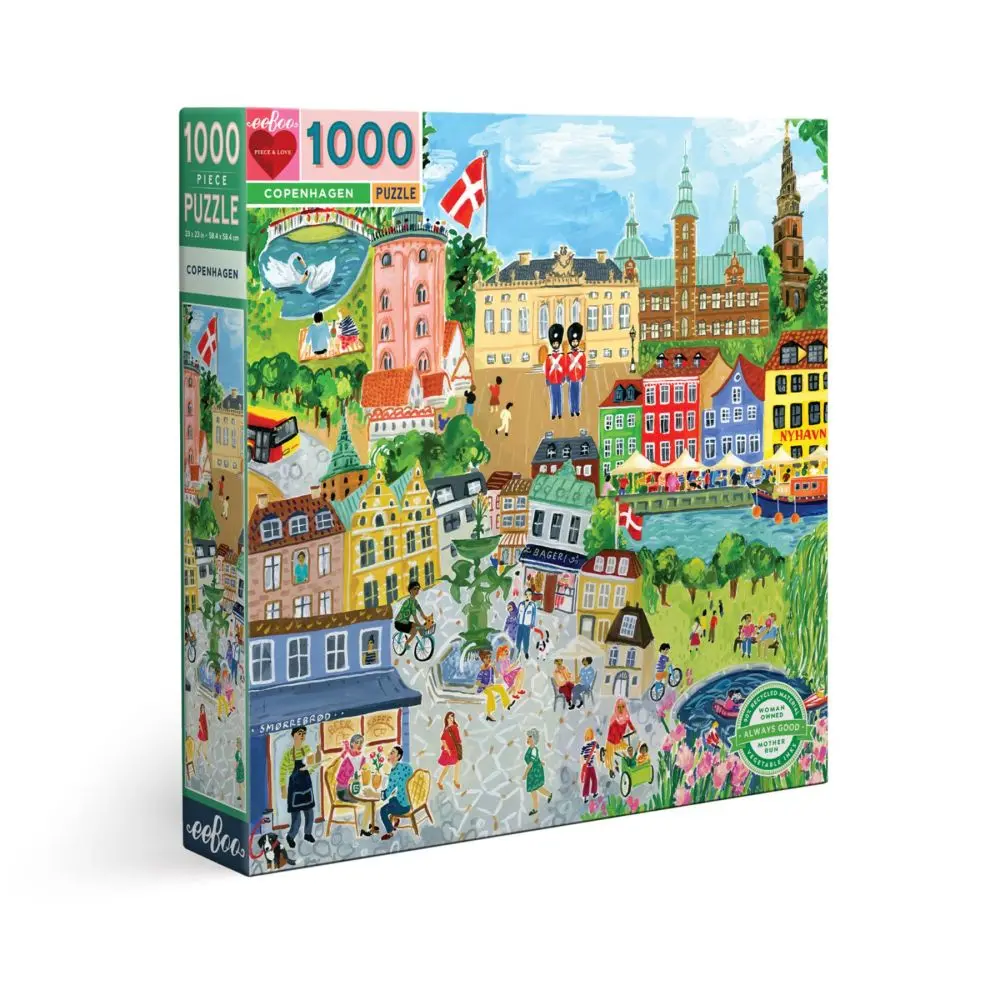 Eeboo Piece And Love Copenhagen 1000-Piece Jigsaw Puzzle 1