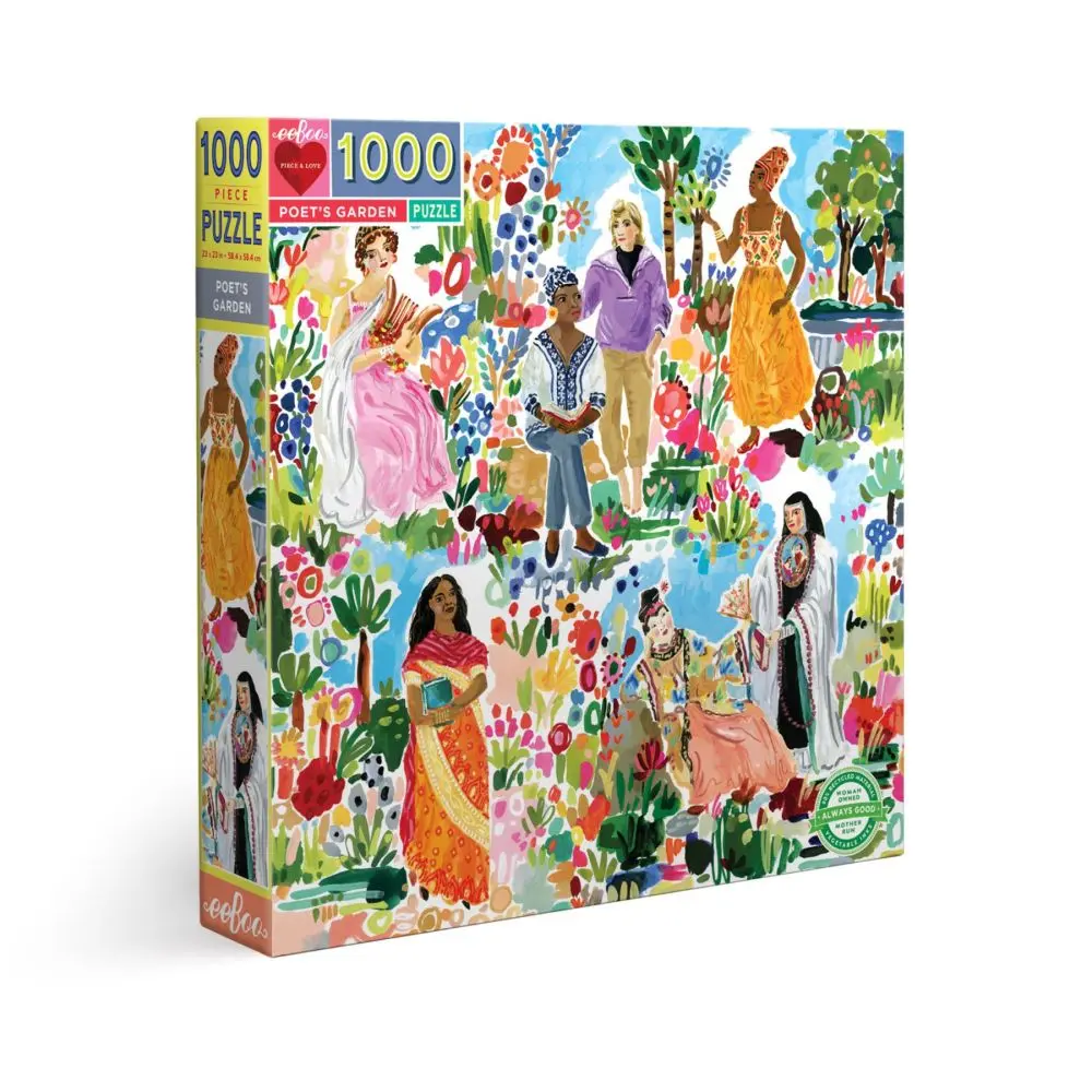 Eeboo Piece And Love Poet's Garden 1000-Piece Jigsaw Puzzle For Adults 1