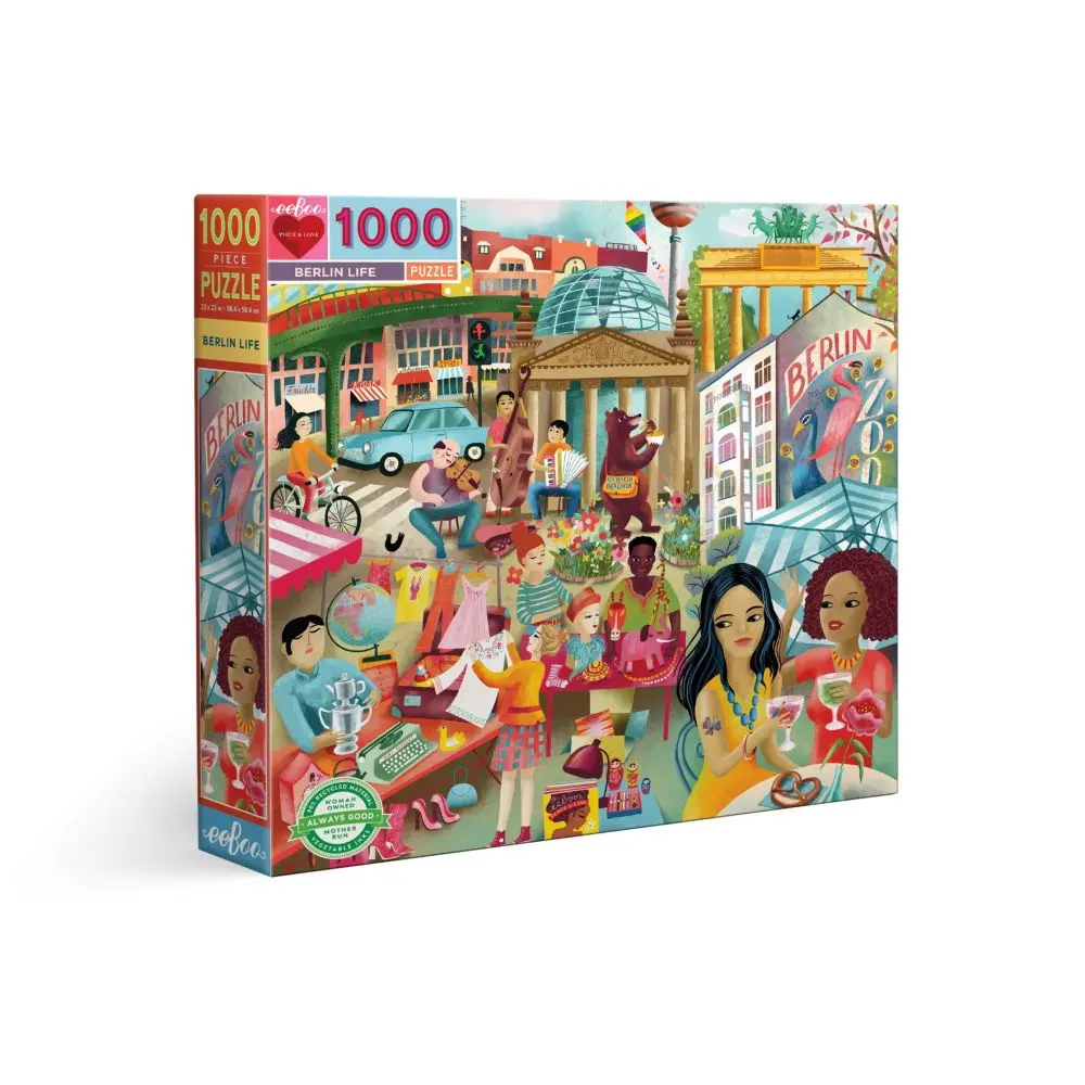 Eeboo Piece And Love Berlin Life 1000 Piece Square Jigsaw Puzzle 1