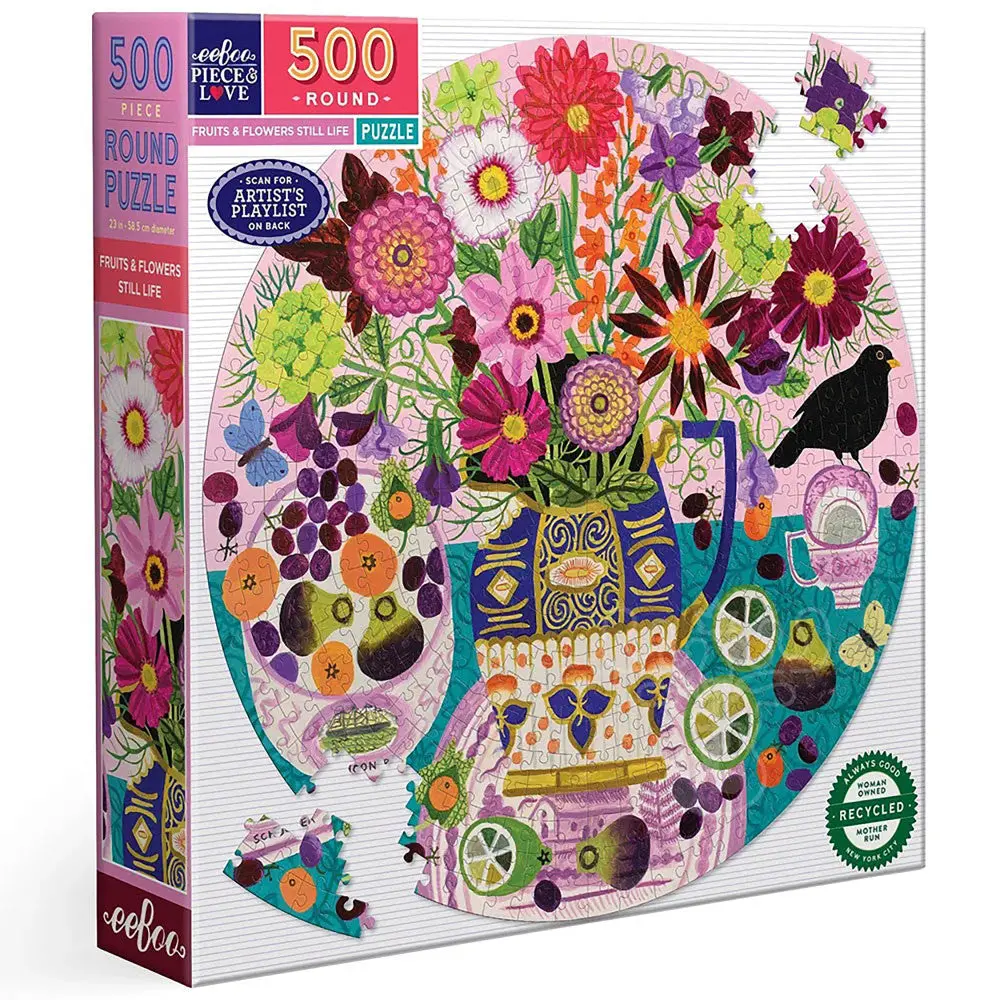 Eeboo Piece & Love Fruits & Flowers Jigsaw Puzzle - 500 Pc 1