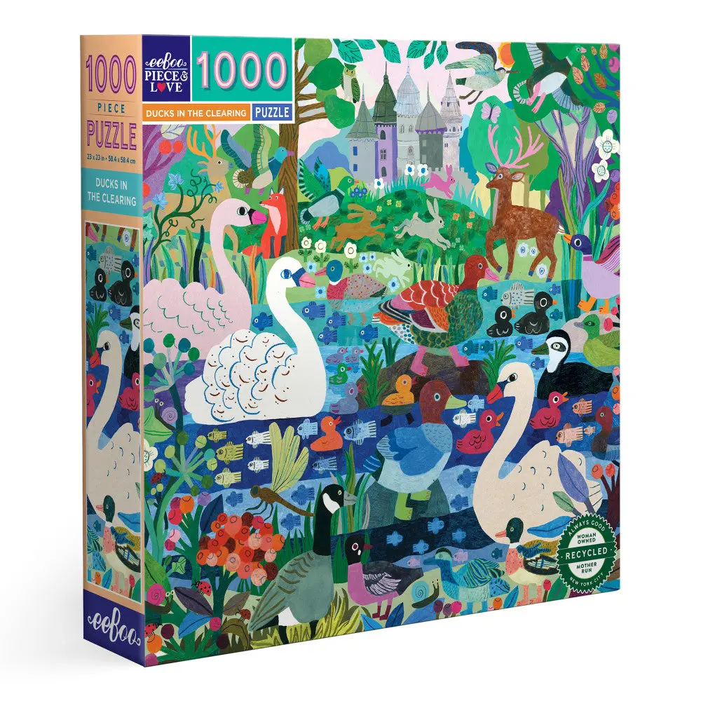 Eeboo Piece & Love: Ducks In The Clearing - 1000 Piece Jigsaw Puzzle 1