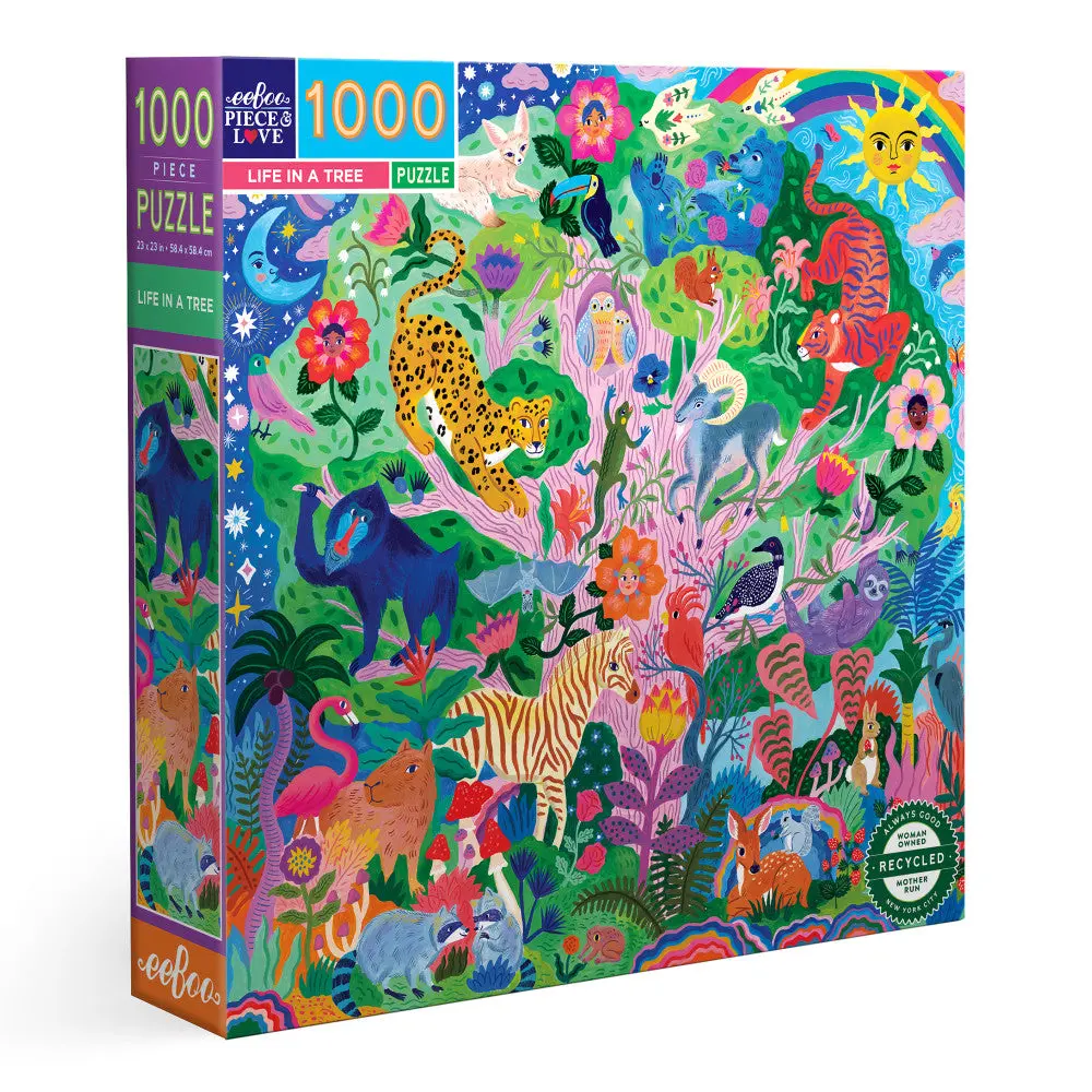 Eeboo Piece & Love Life In A Tree Jigsaw Puzzle - 1000 Pc 1