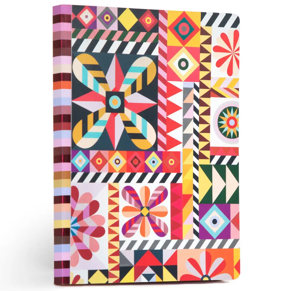 Eeboo Piece & Love Sunshine Pinwheels Gilded Journal - Vibrant Art Hardcover Diary 1