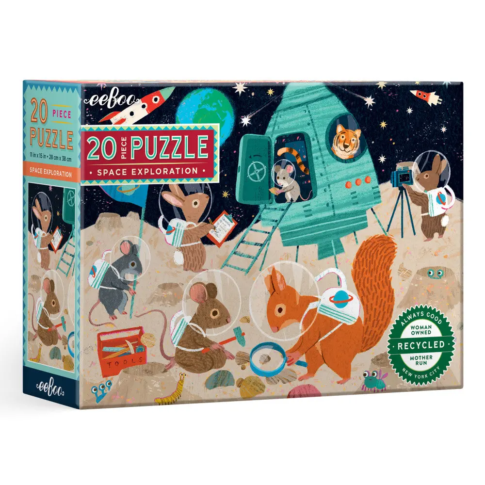 Eeboo Space Exploration 20-Piece Kids Jigsaw Puzzle, Ages 3+ 1