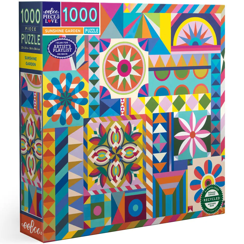 Eeboo Piece & Love Sunshine Garden Jigsaw Puzzle - 1000 Pc 1