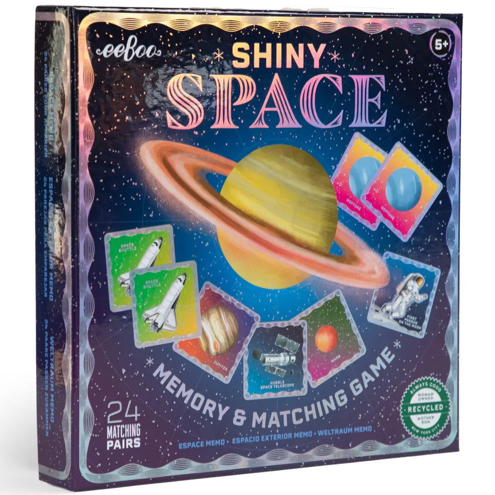 Eeboo Shiny Space Memory & Matching Game For Kids Ages 5+ 1