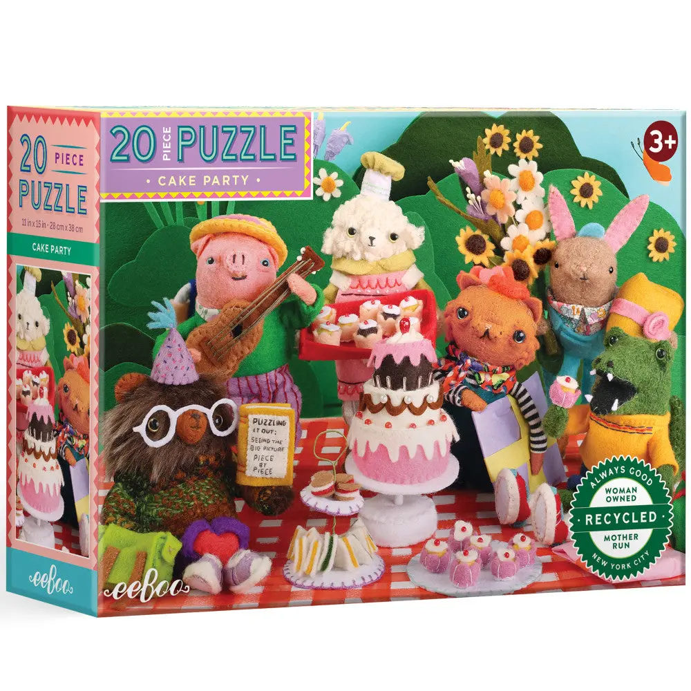 Eeboo Cake Party 20 Piece Jigsaw Puzzle For Kids, Age 3+ 1