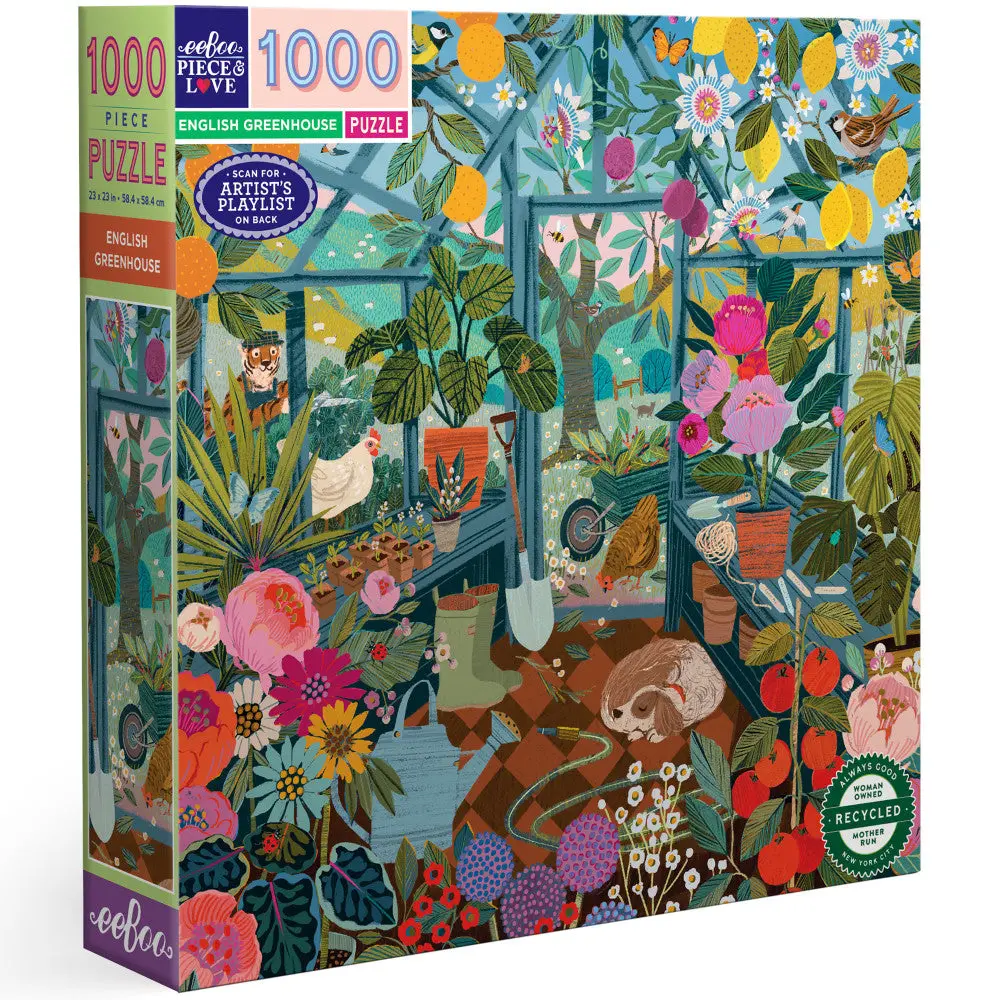 Eeboo Piece & Love English Greenhouse Jigsaw Puzzle - 1000 Pc 1