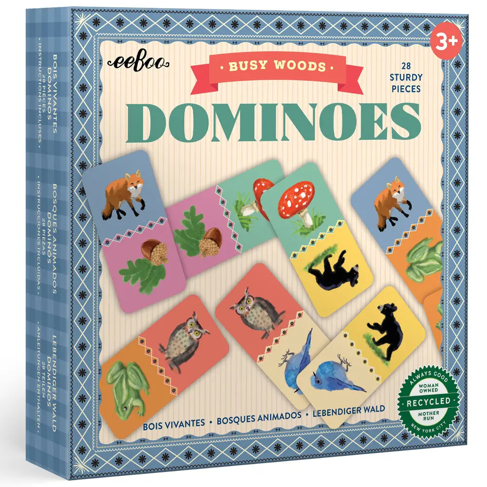Eeboo Busy Woods Dominoes Set For Kids 1