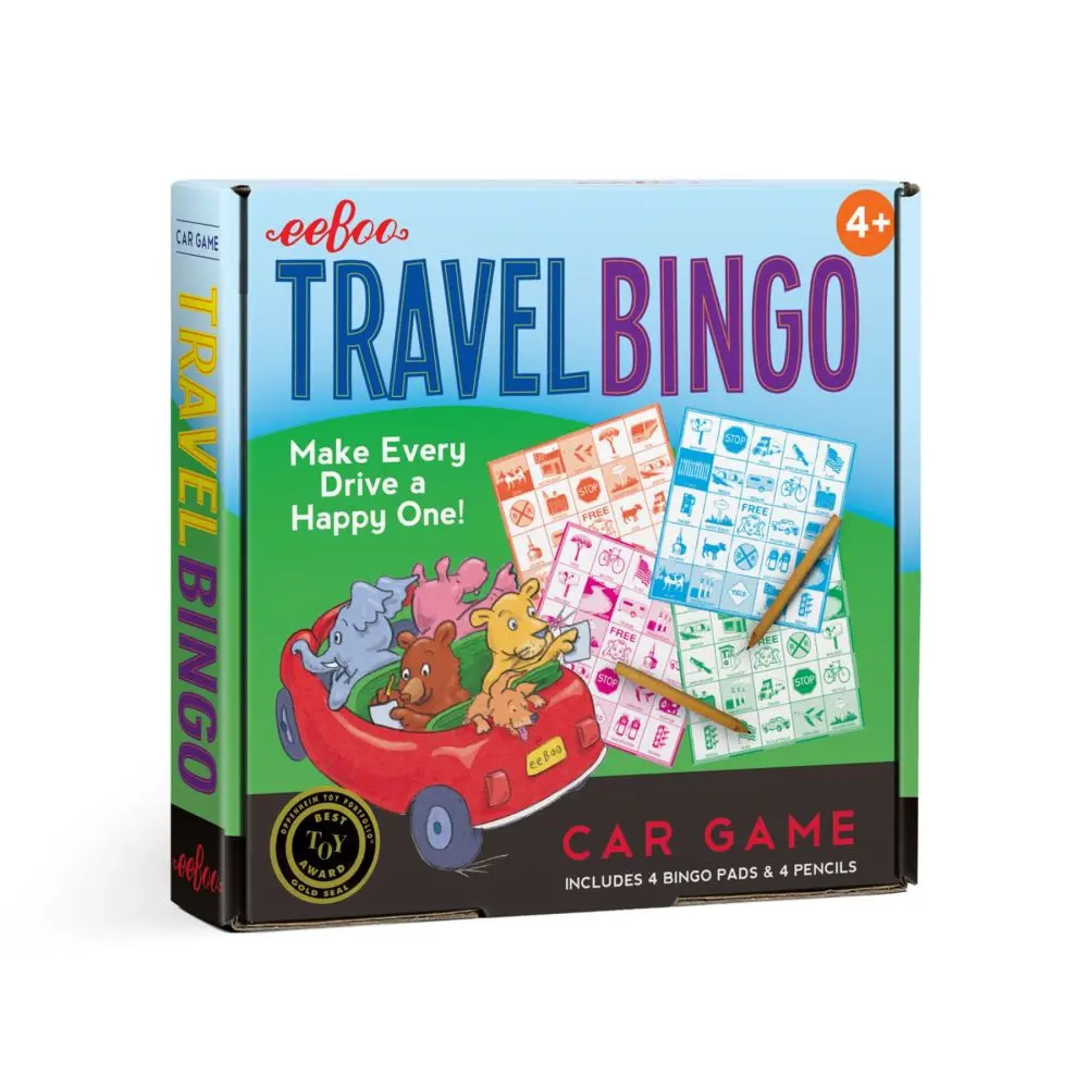 Eeboo Travel Bingo Game For Kids, Eco-Friendly Road Trip Entertainment 1