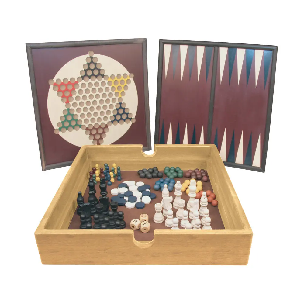 5-In-1 Wooden Multi-Game Set For Family Game Night 1