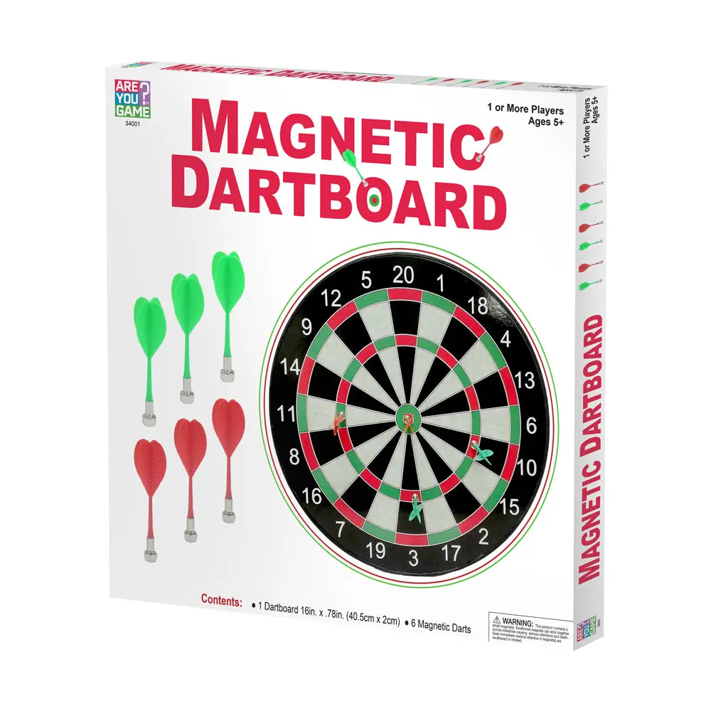 Areyougame Magnetic Dartboard Set With 6 Darts 1