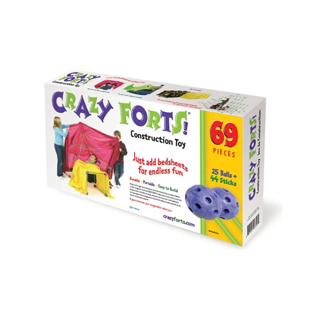 Crazy Forts! 69-Piece Buildable Fort Playset For Creative Play 1