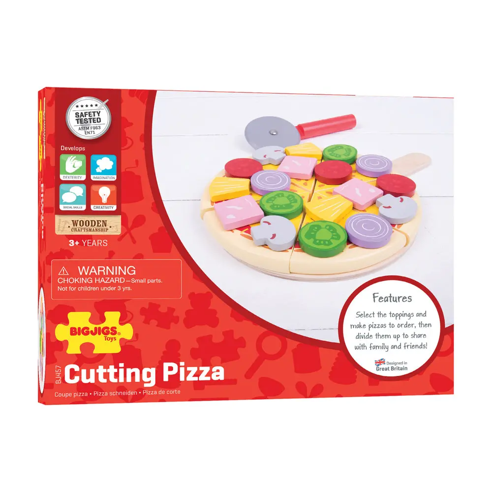 Bigjigs Wooden Cutting Pizza Play Set 1