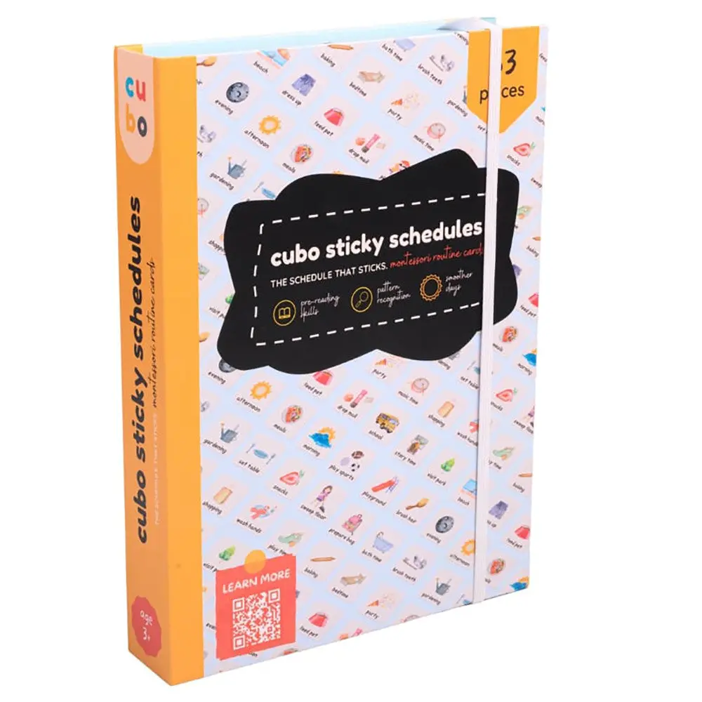 Cubo Sticky Schedules - Montessori Daily Routine Chart Cards For Ages 3+ 1