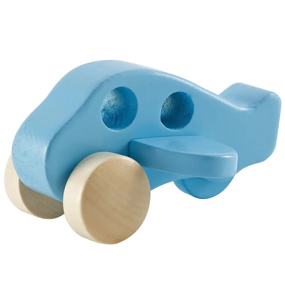 Hape Sky High Wooden Little Plane - Blue 1