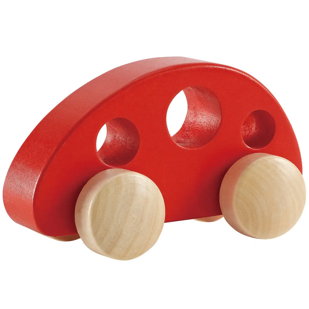 Hape Mini Van - Brilliant Red - Wooden Toddler Toy Vehicle 1