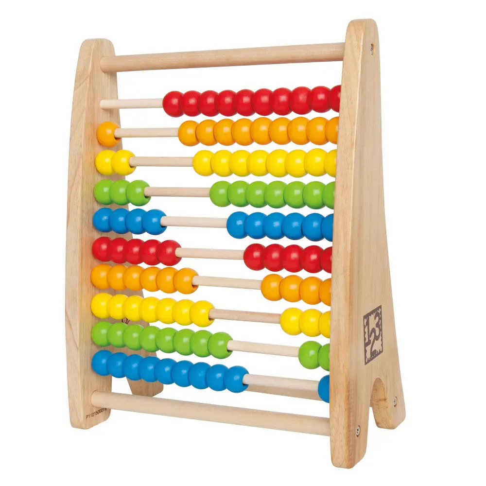 Hape Rainbow Bead Abacus - Colorful Wooden Counting Toy 1