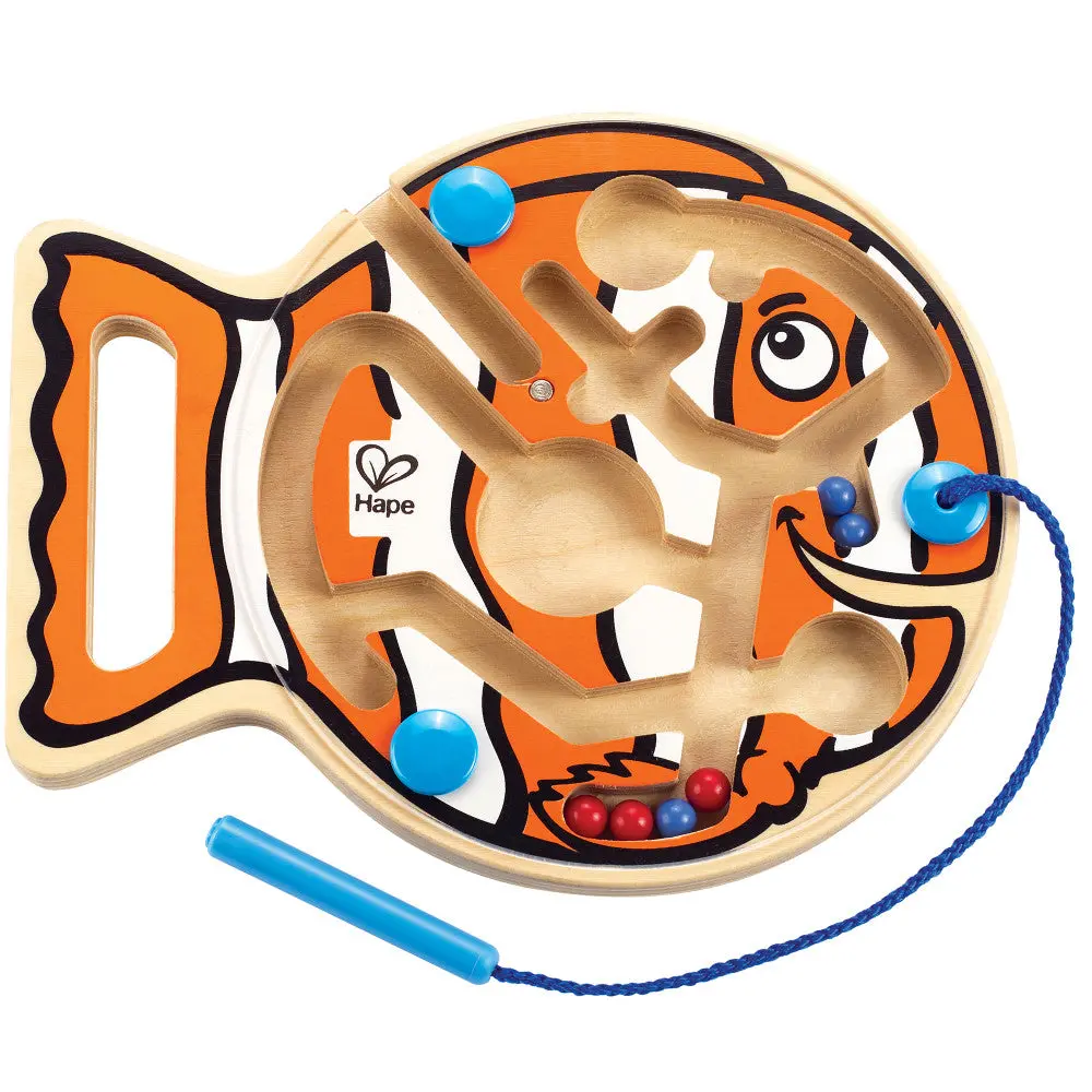 Hape Go-Fish-Go Magnetic Wooden Toddler Maze Puzzle 1