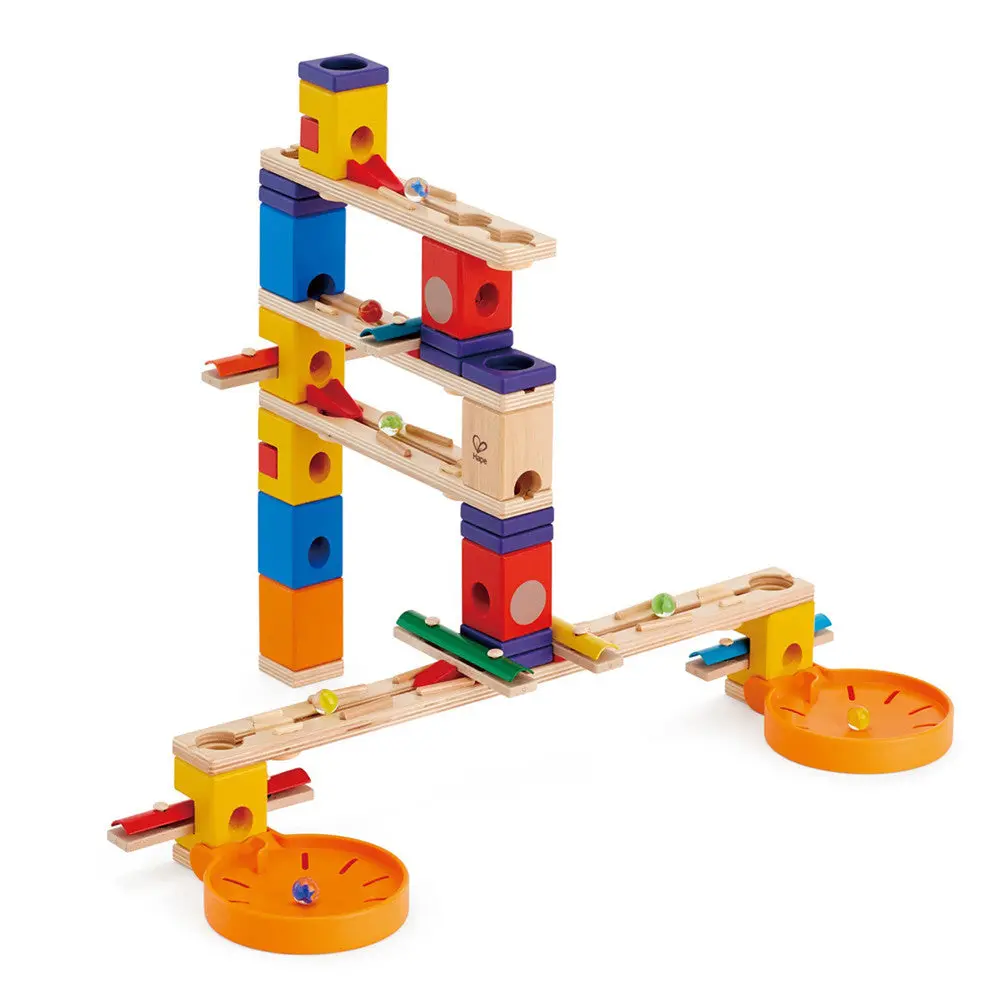 Hape Quadrilla Music Motion Wooden Marble Run - 97 Pieces, Ages 4+ 1