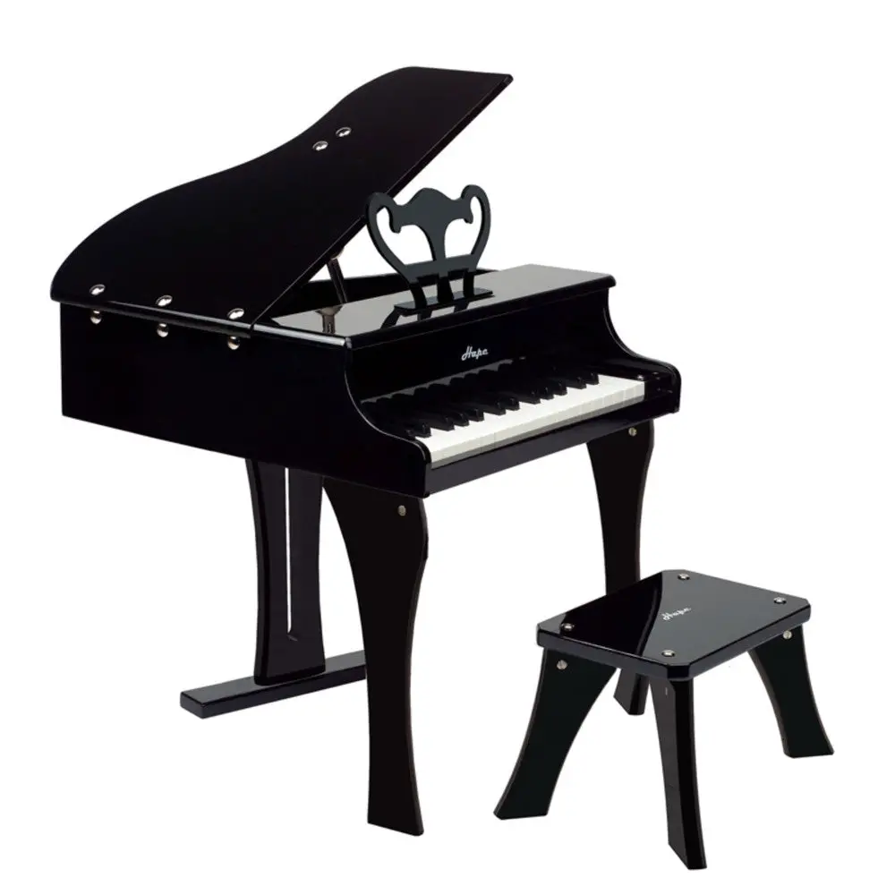 Hape Happy Grand Piano In Black - Toddler Wooden Musical Instrument 1