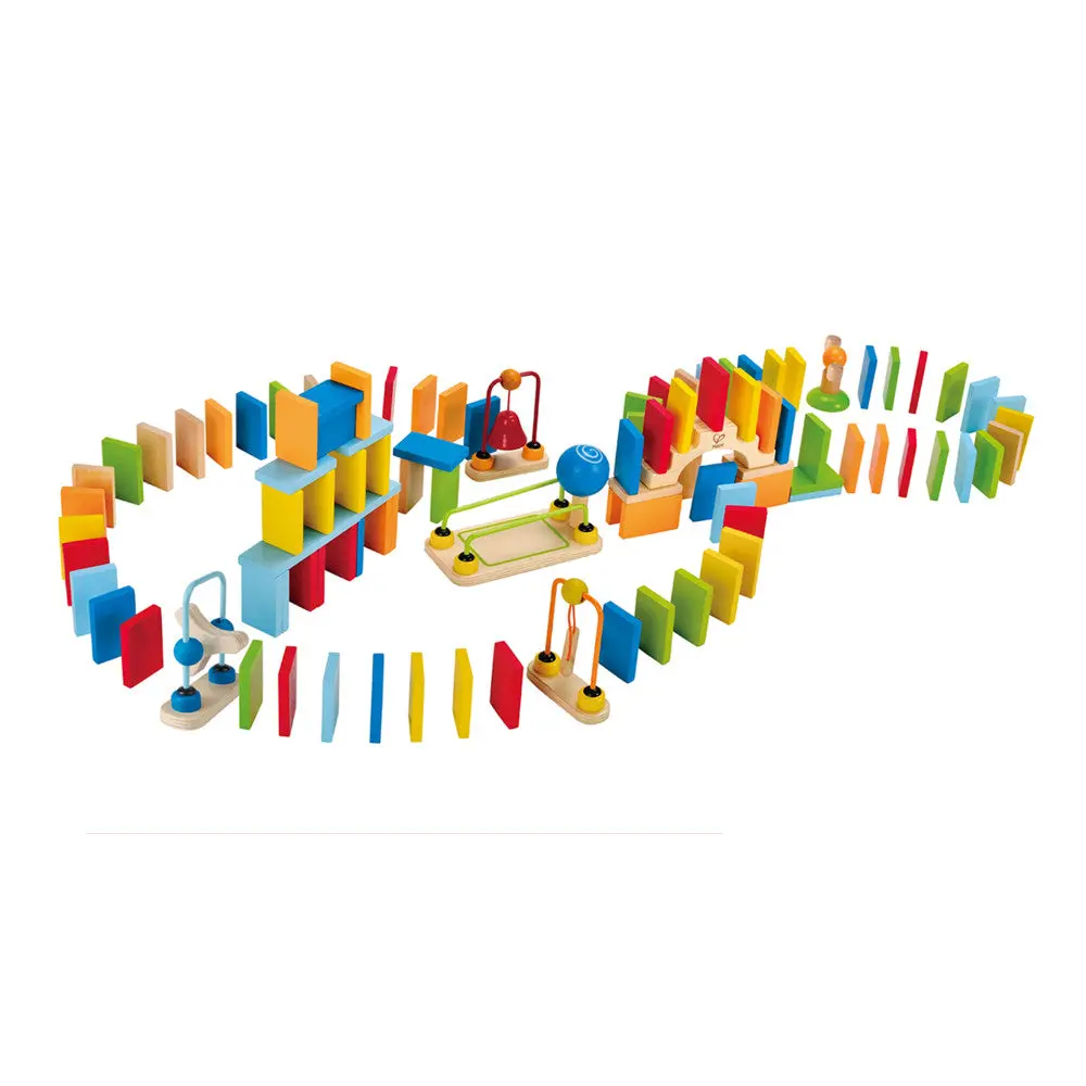 Hape Dynamo Wooden Domino Set - 107-Piece Colorful Interactive Playset 1