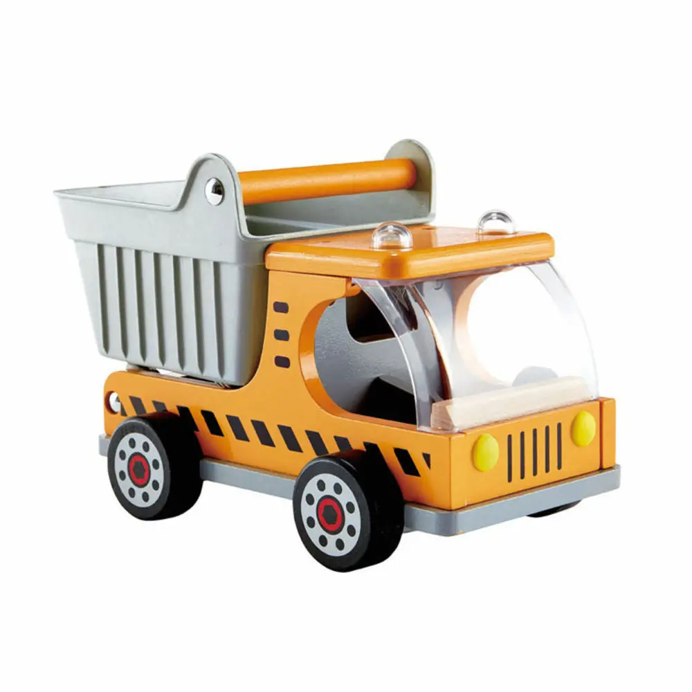 Hape Wooden Dumper Truck - Yellow - Creative Construction Toy For Kids 1