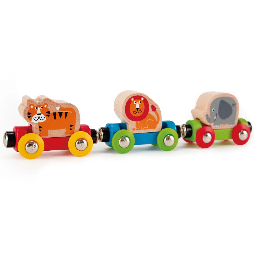 Hape Jungle Journey Train Set - Magnetic Animal Adventure 1