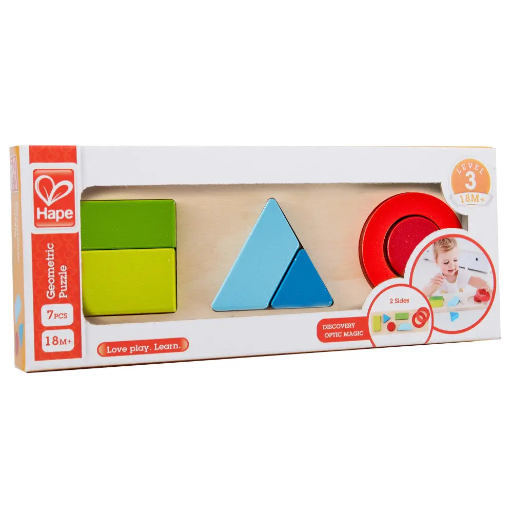 Hape Dual-Sided Geometry Wooden Puzzle - 7 Pc 1