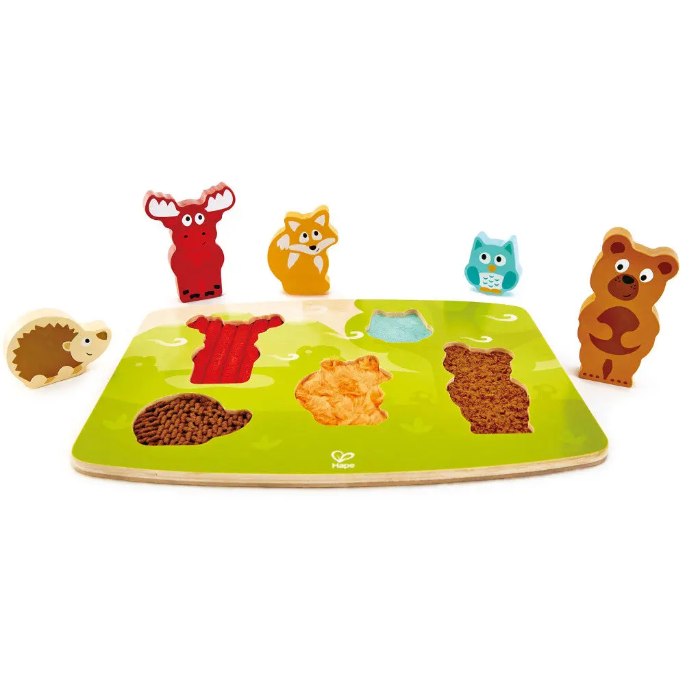 Hape Forest Friends 6Pc Wooden Sensory Puzzle Toy 1