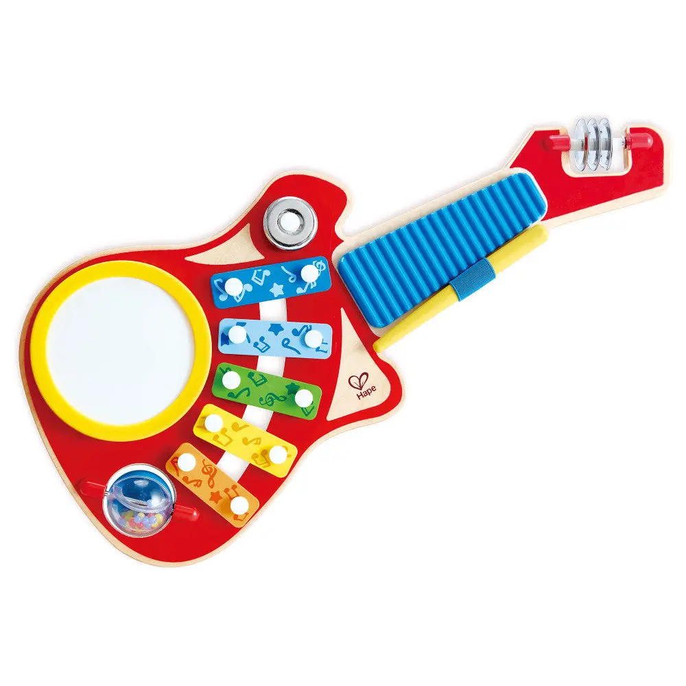 Hape Rainbow 6-In-1 Music Maker Wooden Guitar Toy 1