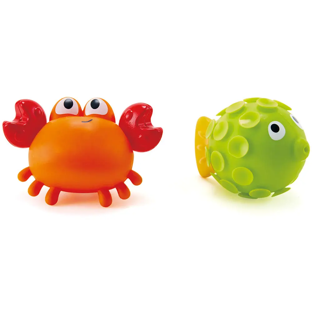 Hape Rock Pool Squirters: Playful Crab & Pufferfish Bath Toy Set, Ages 18Mo+ 1