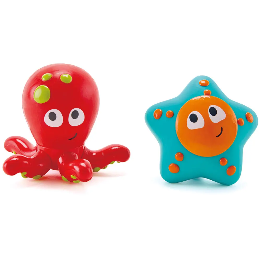 Hape Ocean Floor Squirters - Playful 2Pc Bath Toy Set 1