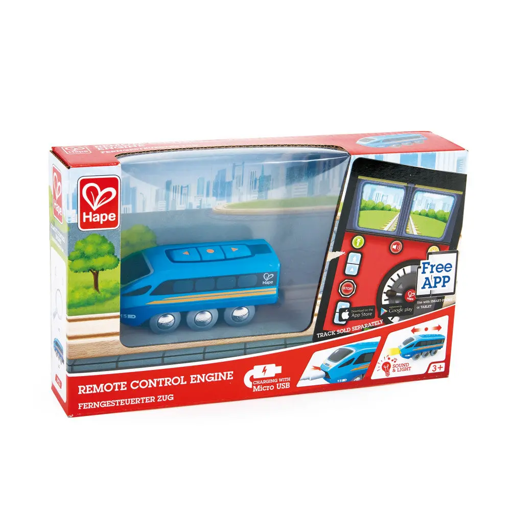 Hape - Remote Control Engine Train - Interactive Rc Toy - Blue 1