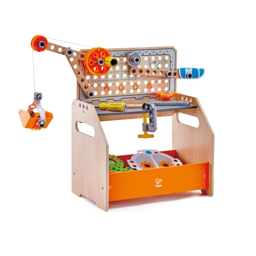 Hape Junior Inventor - Discovery Scientific Workbench - 58-Piece Wooden Set 1