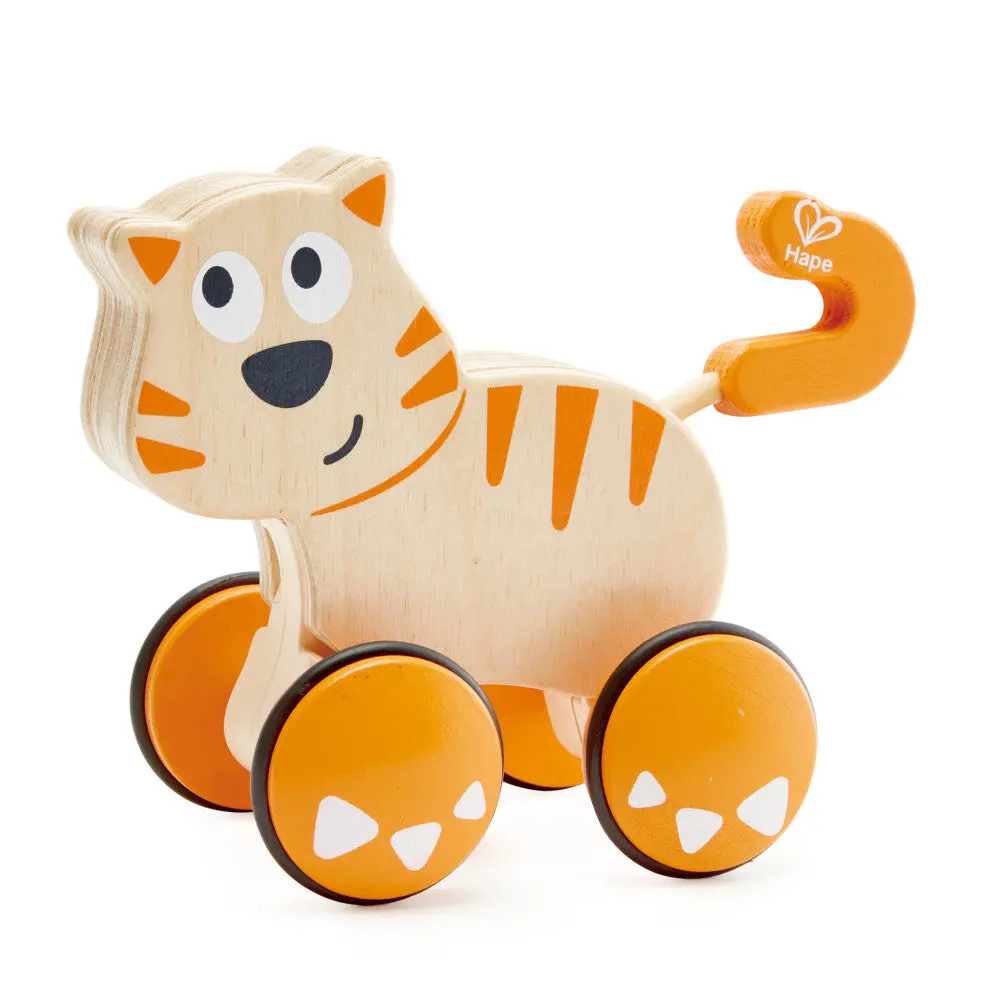 Hape Dante Cat Push & Go - Interactive Wooden Toy 1