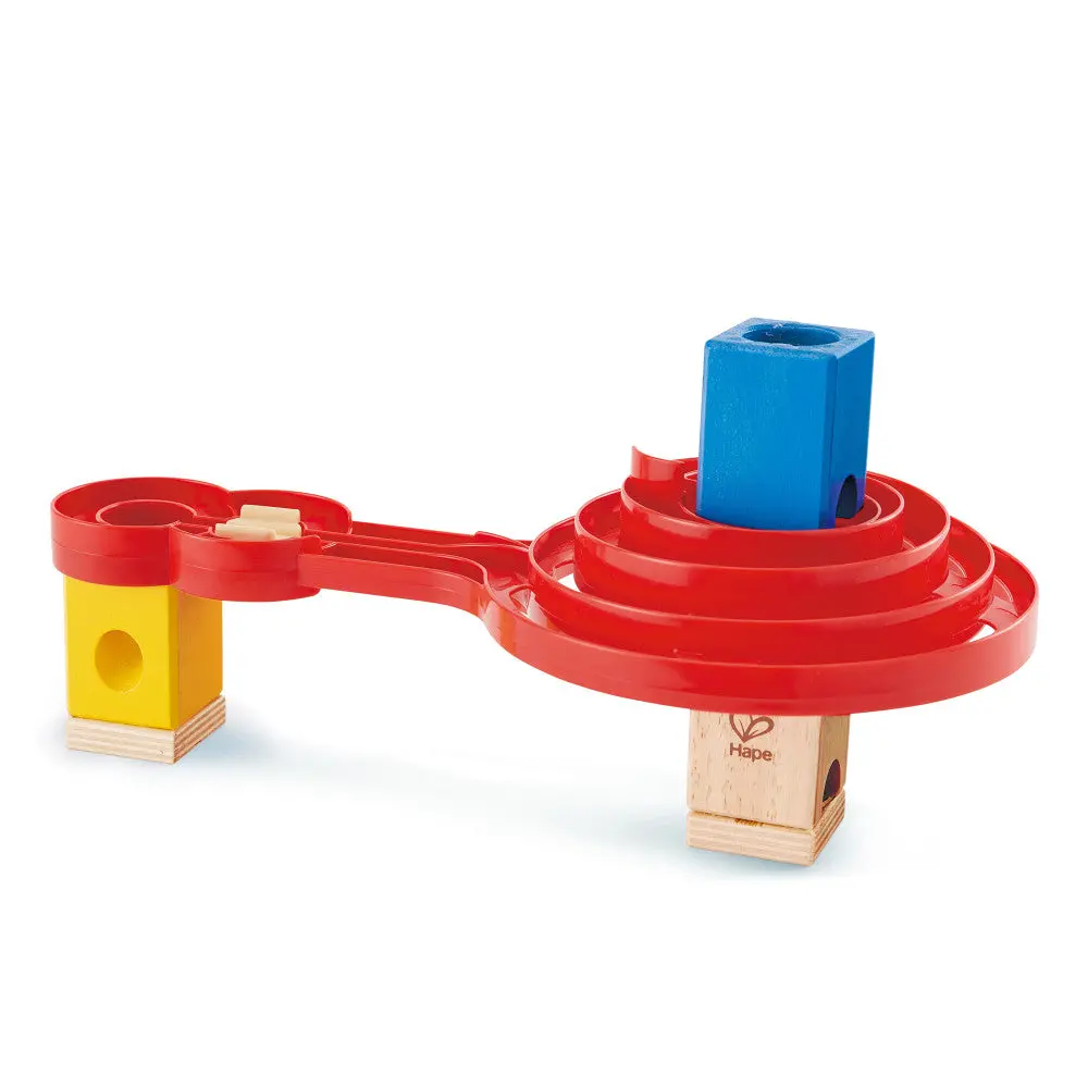 Hape Quadrilla Double-Sided Spiral Twist - 18Pc Wooden Marble Run Accessory 1