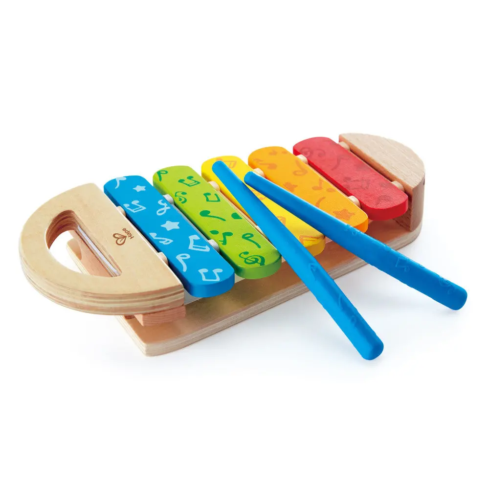 Hape Rainbow Wooden Xylophone - Colorful Musical Instrument Toy For Kids 1