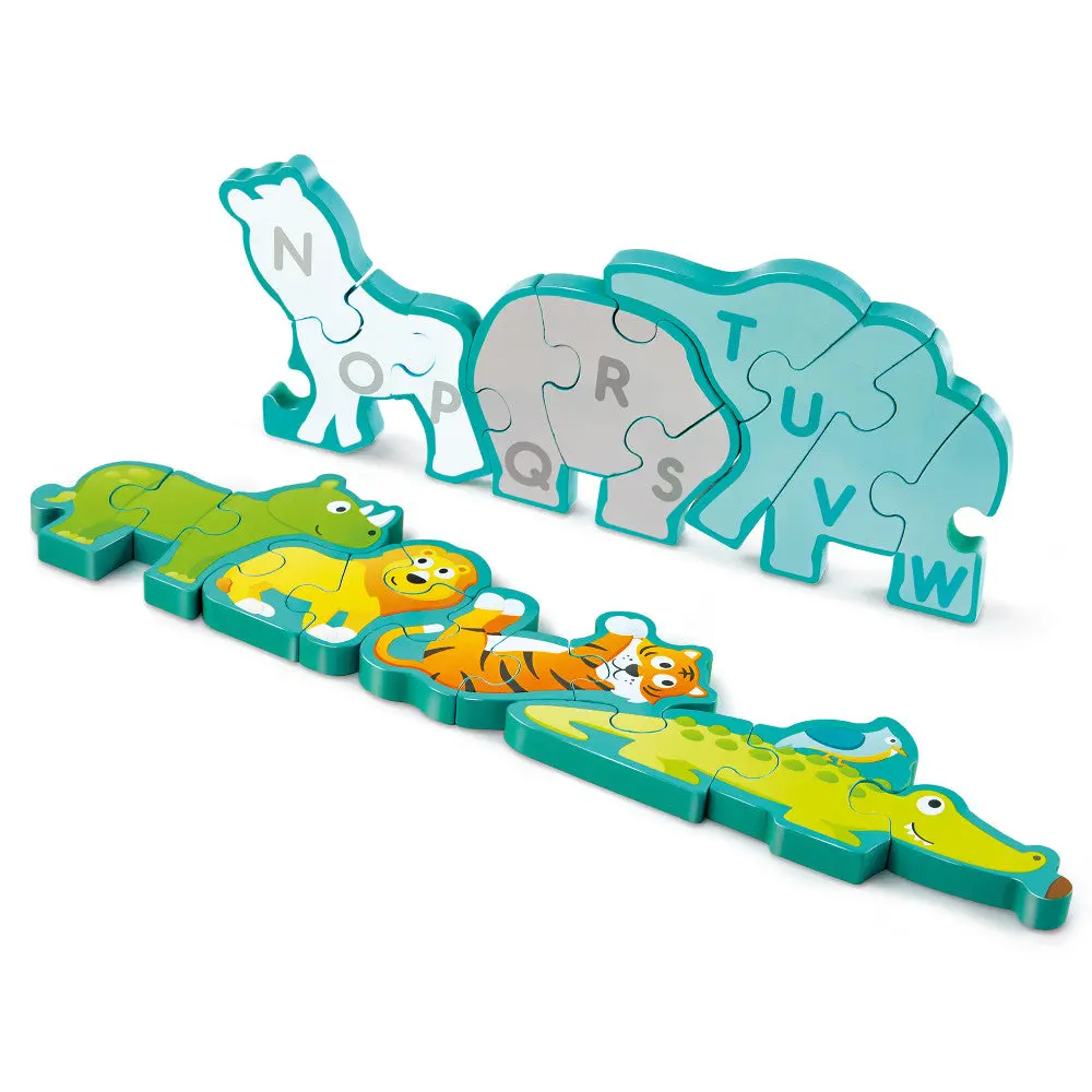 Hape Alphabet Animal Parade 26-Piece Wooden Puzzle 1