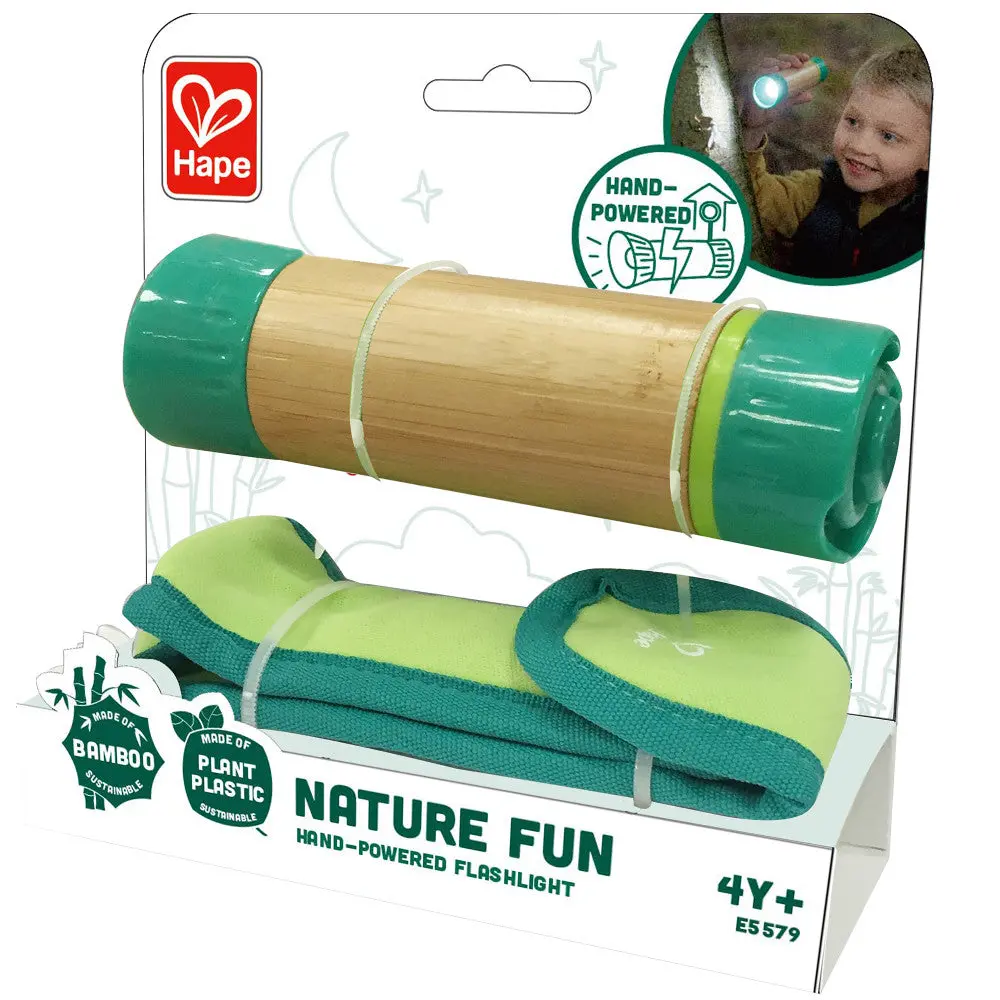Hape Nature Fun Eco-Friendly Hand-Powered Flashlight For Kids 4+ 1